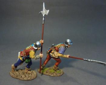 Two Yorkist Billmen, The Retinue of King Richard III, The Battle of Bosworth Field 1485, The Wars of the Roses 1455-1487—two figures--RETIRED--LAST ONE!! #0