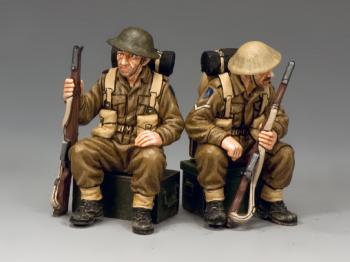 Truck Passenger--two Tommies seated on separate boxes--two figures--RETIRED--LAST TWO!! #14