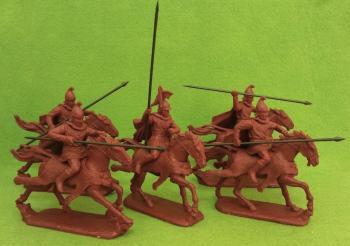 Prodromoi Cavalry--1 Officer + 4 Light Cavalrymen with lance--five mounted #0