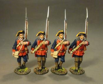 Four Line Infantry Marching, Set#1, The New Jersey Provincial Regiment, The Raid On St. Francis 1759--four figures--RETIRED--LAST TWO!! #2