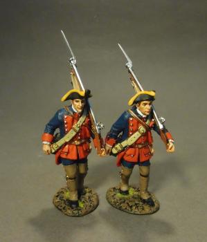 Two Line Infantry Marching (set #2), The New Jersey Provincial Regiment, The Raid On St. Francis 1759--two figures--RETIRED--LAST TWO!! #13