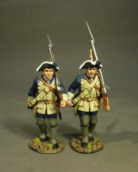 Two Line Infantry Marching 2, The South Carolina Provincial Regiment (The Buffs), The Raid on St. Francis, 1759—two figures--RETIRED--LAST ONE!! #1