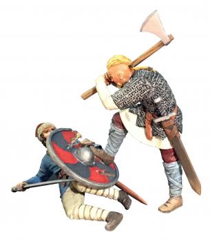 Overwhelmed, Viking Striking Downed Saxon--two figures #0