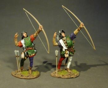 Two Lancastrian Archers, The Retinue of Henry Tudor, Tear of Richmond, The Battle of Bosworth Field, 1485, The Wars of the Roses, 1455-1487—two pieces #0