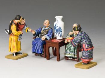 Celebrating The New Year--five figures, vase, and table #0