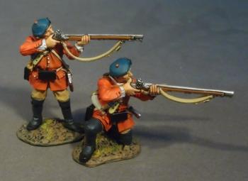 Two British Skirmishing, 60th Royal Americans, Light Infantry Company, Battle of Bushy Run--two figures #1