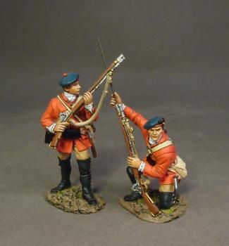 Two British Skirmishing #3, 60th Royal Americans, Light Infantry Company, Battle of Bushy Run--two figures 1763—two figures #0