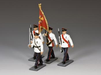 The Guidon Party--four Colonial Hong Kong figures in No.3 Parade Dress (Warm Weather Ceremonial Uniform) #0