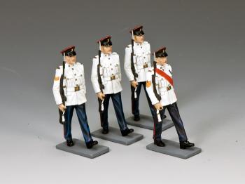 Escort to the Guidon Party--four Colonial Hong Kong figures in No.3 Parade Dress (Warm Weather Ceremonial Uniform) #0