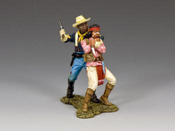 The Stranglehold--10th Cavalry Trooper grabbing an Apache around the neck--two figures on single base--RETIRED--LAST ONE!! #7