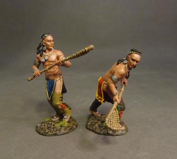 Two Lacrosse Players Set #3, Woodland Indians, The Raid on St. Francis, 1759—two figures #0