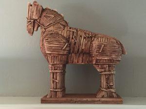 Wooden Horse of Troy (17 in. long x 12 in. high)--foam scenic horse #0