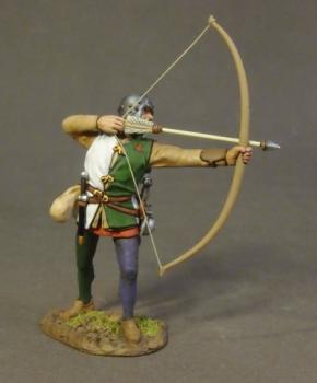 Lancastrian Archer #4, The Retinue of Henry Tudor, Earl of Richmond, The Battle of Bosworth Field, 1485, The Wars of the Roses—single figure #0