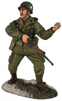 U.S. 101st Airborne Officer in M-43 Jacket Directing Movement, Winter, 1944-45--single figure #4
