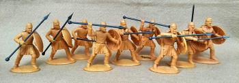 Persian Hoplites (Unarmored)--nine unpainted plastic figures #0