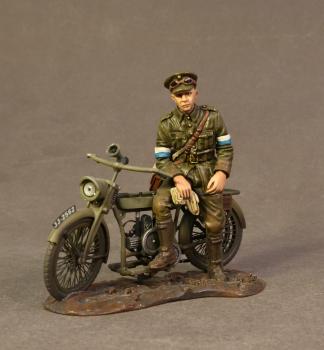Despatch Rider on Motorbike, Royal Engineers Signal Service(RESS), The Great War, 1914-1918—single figure on motorcycle #0