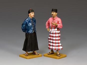 Doing Business--one Chinese figure and one Malay figure #0