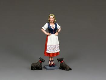 Eva Braun & Her Dogs--single figure and two dog figures #0