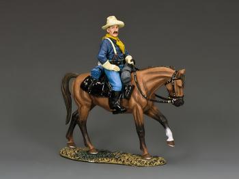 Mounted U.S. Cavalry Trooper A--single mounted figure with moveable head #3