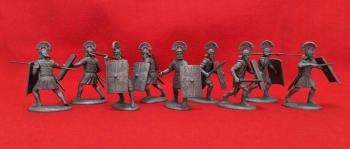 Roman Legionaries (Legio III Gallica)--nine unpainted plastic figures #0