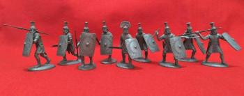 Roman Legionaries (Legio II Augusta)--nine unpainted plastic figures #0