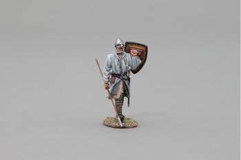 Marching Crusader #2 shielding head (white Templar shield with red cross of St George)--single figure--RETIRED -- LAST ONE!! #0