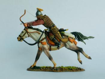 Mongol Cavalry Firing with Bow/W (firing forward)--single mounted figure--RETIRED--LAST ONE!! #21