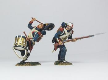 Napoleonic French Old Guardsman and Drummer--two figures--RETIRED--LAST ONE!! #13