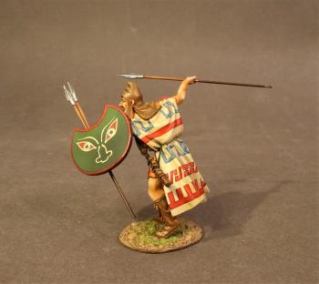 Thracian Peltist (green shield with red eyes), 4th Century BCE, Armies and Enemies of Ancient Greece and Macedonia--single figure #0