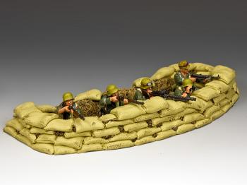 Desert Trench Fighters--five AK infantry half-body soldiers and sandbag trench--RETIRED--LAST ONE!! #0