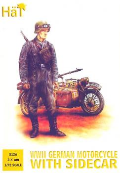 WWII German Motorcycle with Sidecar--15 figures and 3 motorcycles #0