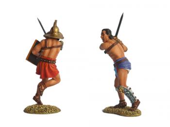 Crazy fighting--two Roman gladiator figures (Thraexi) #21