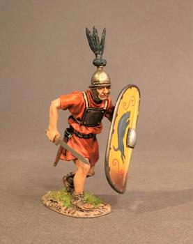 Hastatus (sword at hip height, right foot forward, yellow shield), The Roman Army of the Mid Republic, Armies and Enemies of Ancient Rome--single figure #0