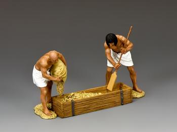 The Mud Mixers--two Egyptian figures and mixing trough #0