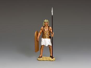 Standing Guard--single Egyptian figure with spear and shield #0