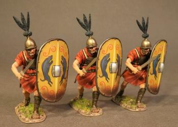 Hastati (sword at chest height, tip up & yellow shield), The Roman Army of the Mid Republic, Armies and Enemies of Ancient Rome--three figures #0