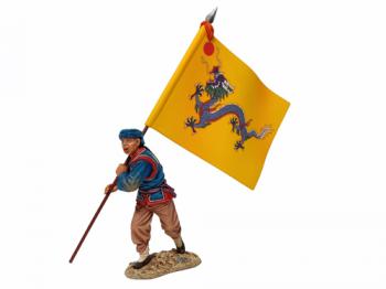 Qing Soldier Running with Flag--single figure #12