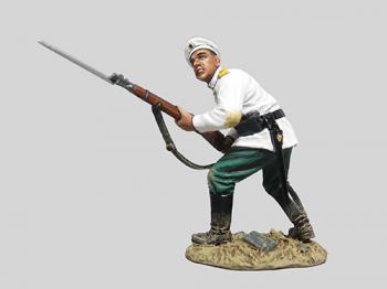 Looking with Gun--single Boxer Rebellion era Russian soldier figure standing and looking with his rifle #12