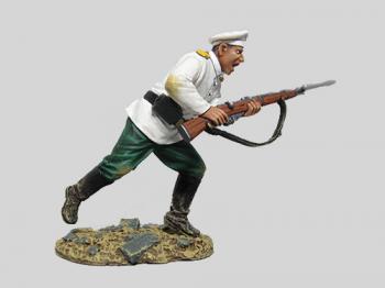 Running With Rifle--single Boxer Rebellion era Russian soldier figure running with rifle ready #0