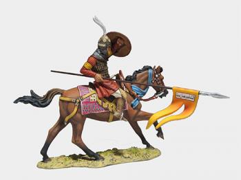 Mounted Muslim Mamluk Cavalry with Spear, Battle of Ain Jalut, 1260 CE--single mounted figure #3