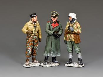 Winter Battlefield Conference--three German figures (Model, Panzer commander, infantry officer) #0