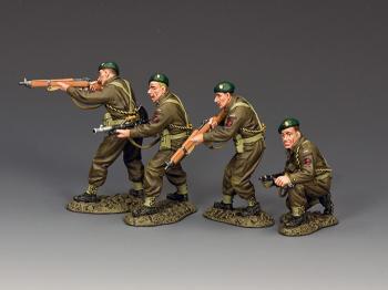 Fire & Advance-- four French Commando figures #0