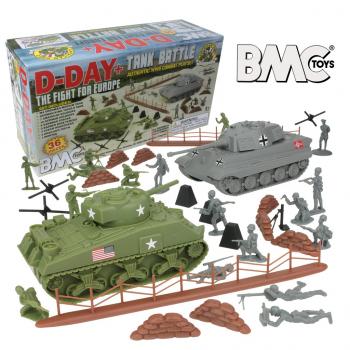 BMC WW2 D-Day Tank Battle - 36pc (Includes Soldiers & 2 Tanks) #0