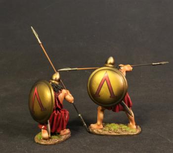 Spartan Warriors (bronze shields) set 2, The Spartan Army, The Peloponnesian War, 431-404 BCE, Armies & Enemies of Ancient Greece & Macedonia--two figures #0