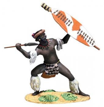Zulu Defending with Spear uDloko Regiment--single figure #13