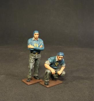 Two Deck Crew (#9 on blue shirts), USS Saratoga (CV-3), Inter-War Aviation--two figures #0