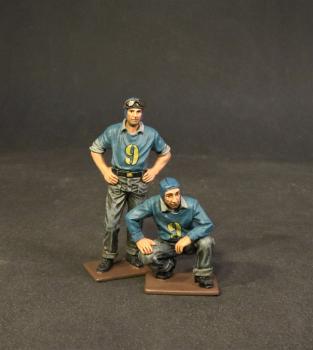 Two Deck Crew #2 (#9 on blue shirts), USS Saratoga (CV-3), Inter-War Aviation--two figures #0
