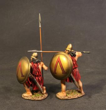Spartan Warriors (bronze shields) set 3, The Spartan Army, The Peloponnesian War, 431-404 BCE, Armies and Enemies of Ancient Greece and Macedonia--two figures #0