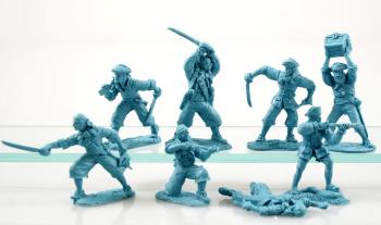 Image of Barzso Pirate Set #1--eight figures in eight poses -- AWAITING RESTOCK!