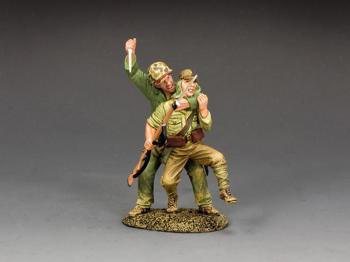 Pacific Hand-to-Hand Combat Set B--USMC figure and Japanese figure on single base--RETIRED. #0
